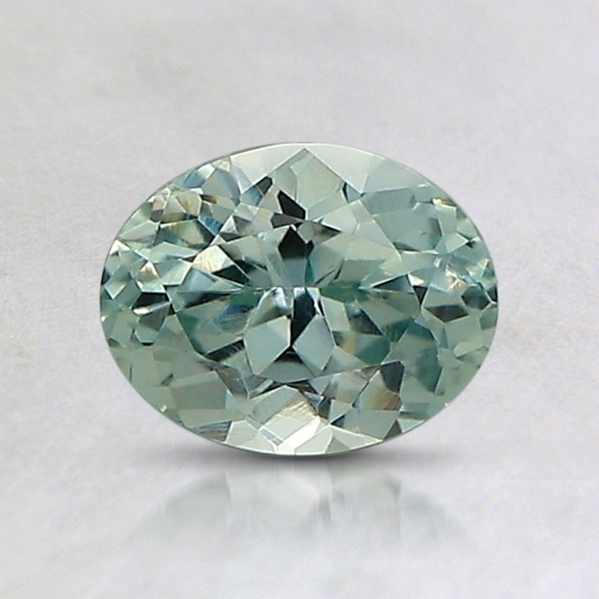 6.8x5.4mm Unheated Green Oval Montana Sapphire
