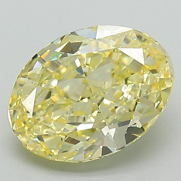 2.19 Ct. Fancy Intense Yellow Oval Lab Grown Diamond