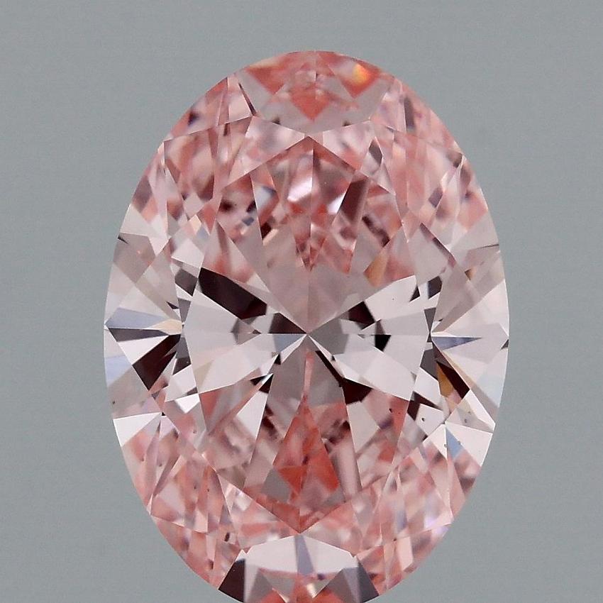 2.30 Ct. Fancy Vivid Pink Oval Lab Grown Diamond