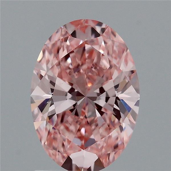 1.53 Ct. Fancy Vivid Pink Oval Lab Grown Diamond
