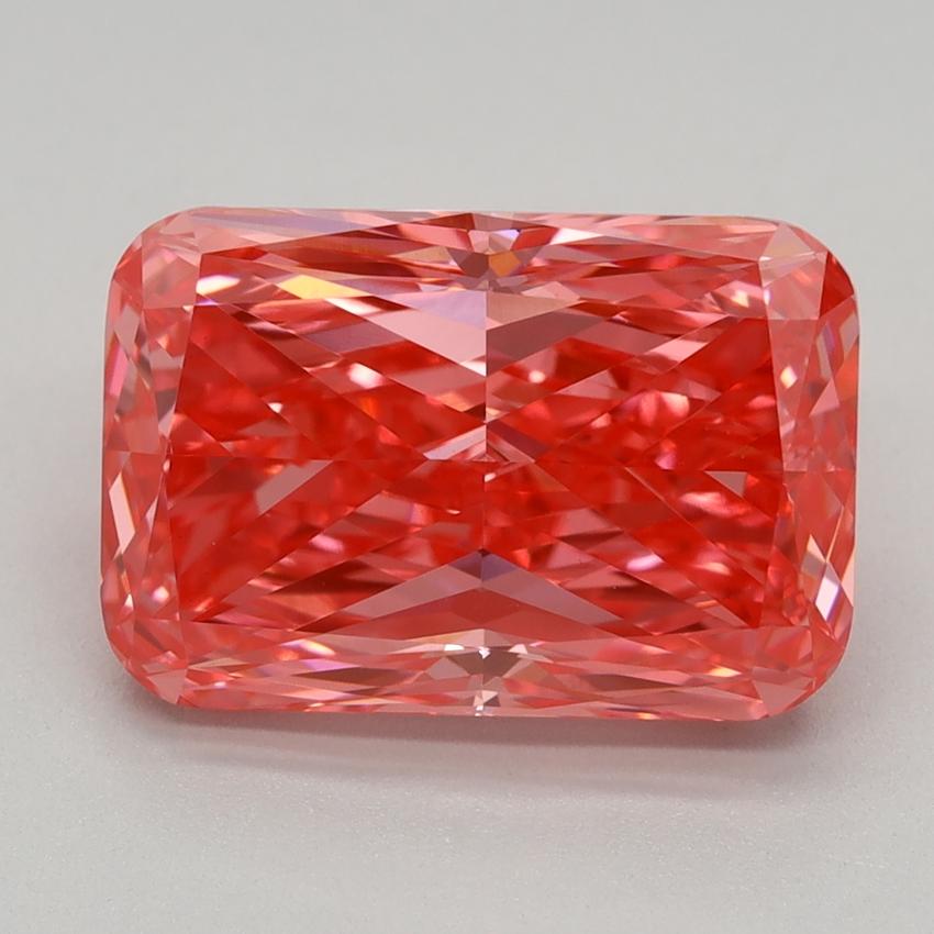 3.06 Ct. Fancy Vivid  Pink Radiant Lab Grown Diamond