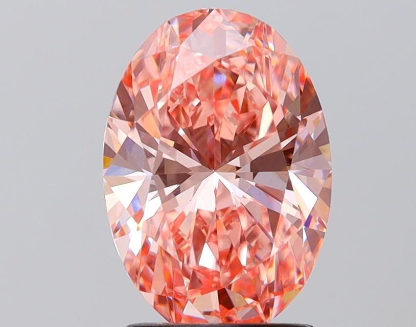 2.20 Ct. Fancy Vivid Pink Oval Lab Grown Diamond