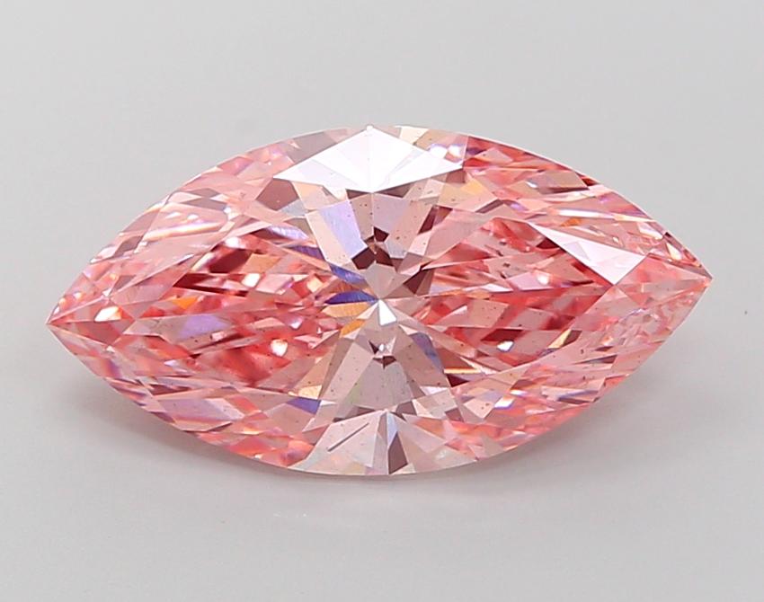 5.02 Ct. Fancy Vivid Pink Marquise Lab Grown Diamond