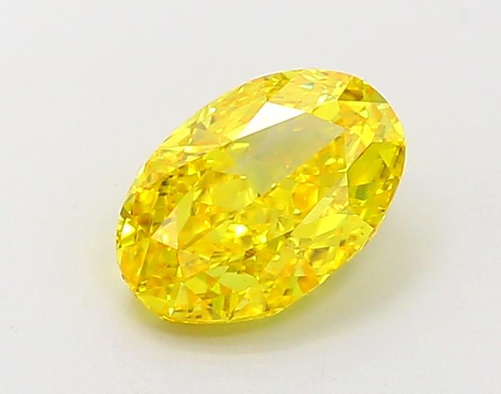 1.46 Ct. Fancy Vivid Yellow Oval Lab Grown Diamond