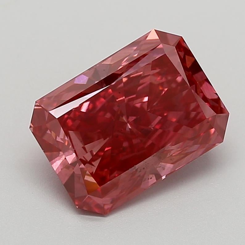 3.96 Ct. Fancy Vivid Red Radiant Lab Grown Diamond
