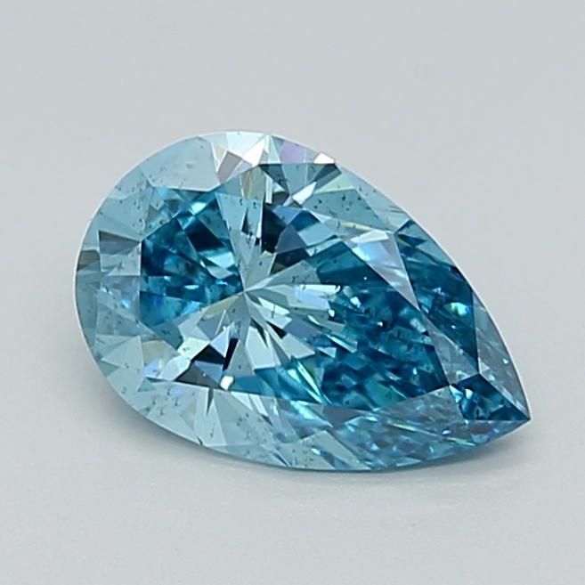 1.58 Ct. Fancy Vivid  Blue Pear Lab Grown Diamond