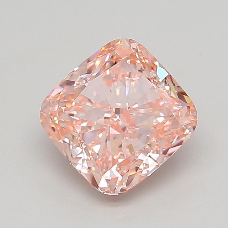 2.99 Ct. Fancy Vivid  Pink Cushion Lab Grown Diamond