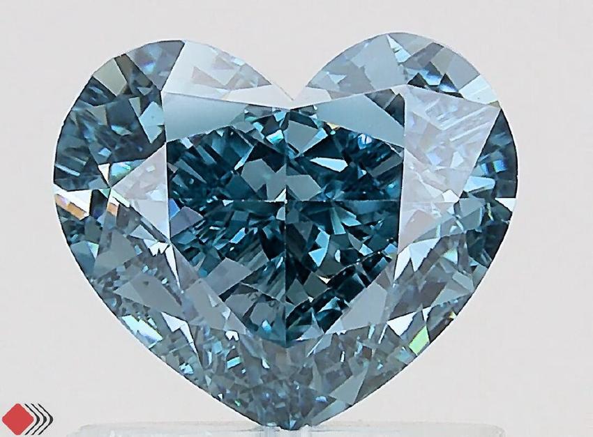 1.27 Ct. Fancy Vivid  Blue Heart Lab Grown Diamond