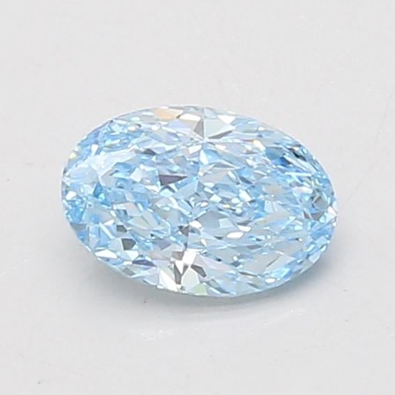 0.72 Ct. Fancy Vivid Blue Oval Lab Grown Diamond