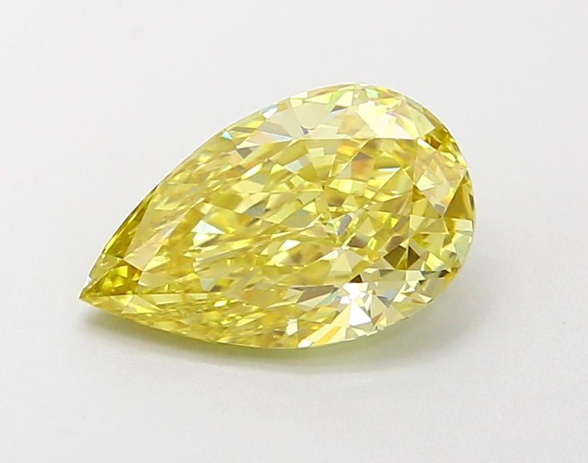 1.31 Ct. Fancy Vivid Yellow Pear Lab Grown Diamond
