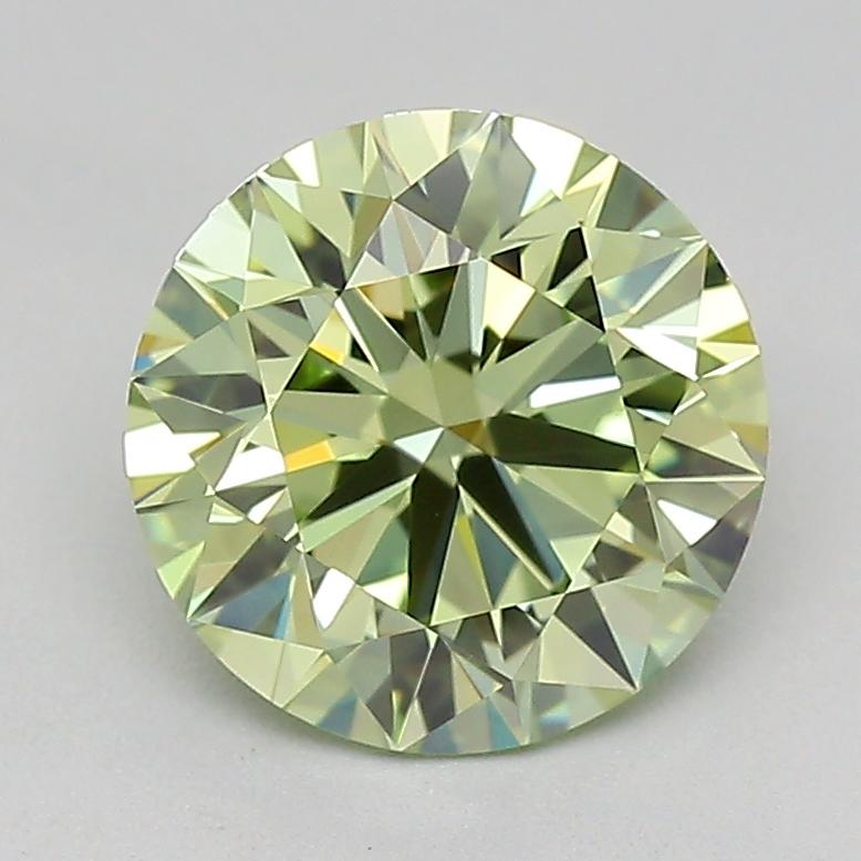 1.26 Ct. Fancy Vivid  Green Round Lab Grown Diamond