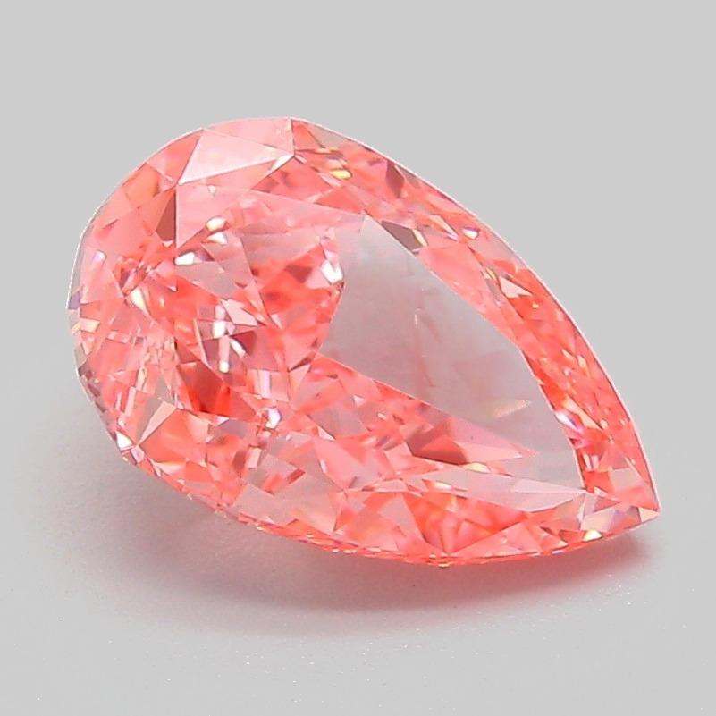 2.09 Ct. Fancy Vivid Pink Pear Lab Grown Diamond