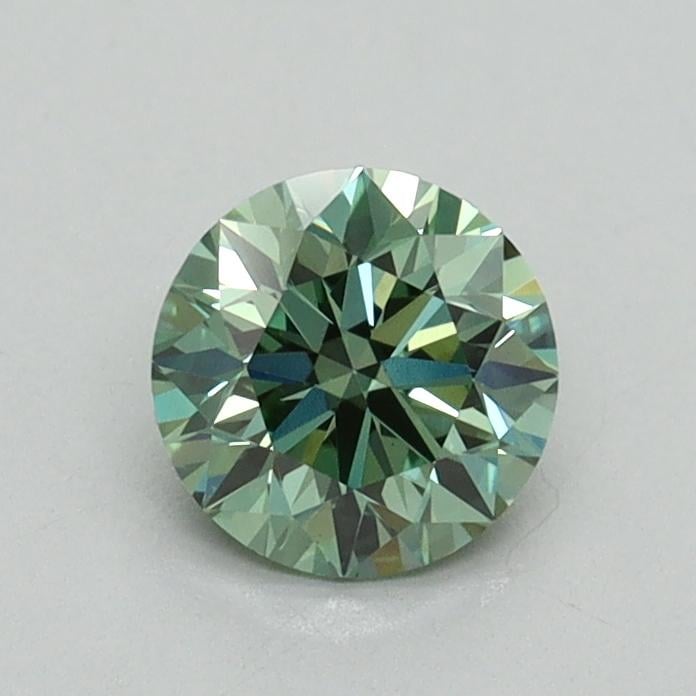 0.65 Ct. Fancy Vivid Pacific Green Round Lab Grown Diamond