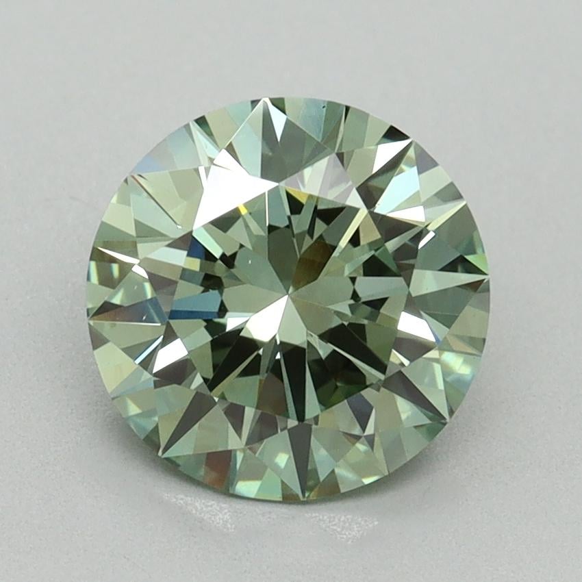 1.92 Ct. Fancy Vivid Green Round Lab Grown Diamond