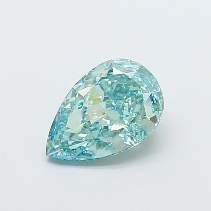 2.39 Ct. Fancy Vivid Green Pear Lab Grown Diamond