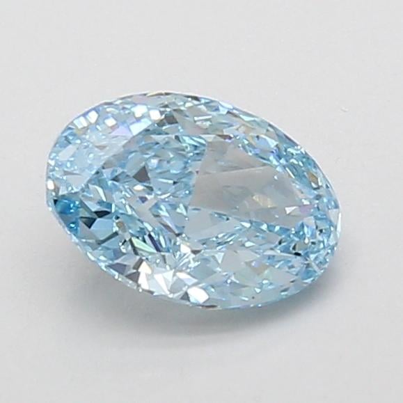 1.04 Ct. Fancy Vivid Blue Oval Lab Grown Diamond
