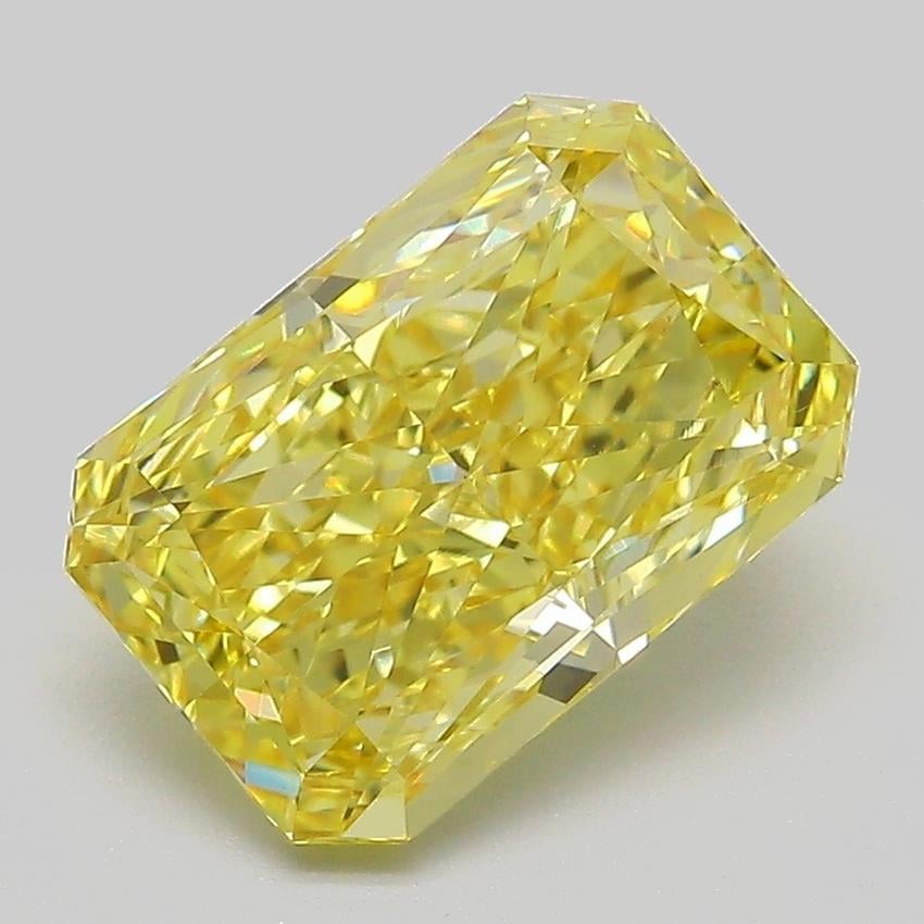 3.04 Ct. Fancy Intense  Yellow Radiant Lab Grown Diamond