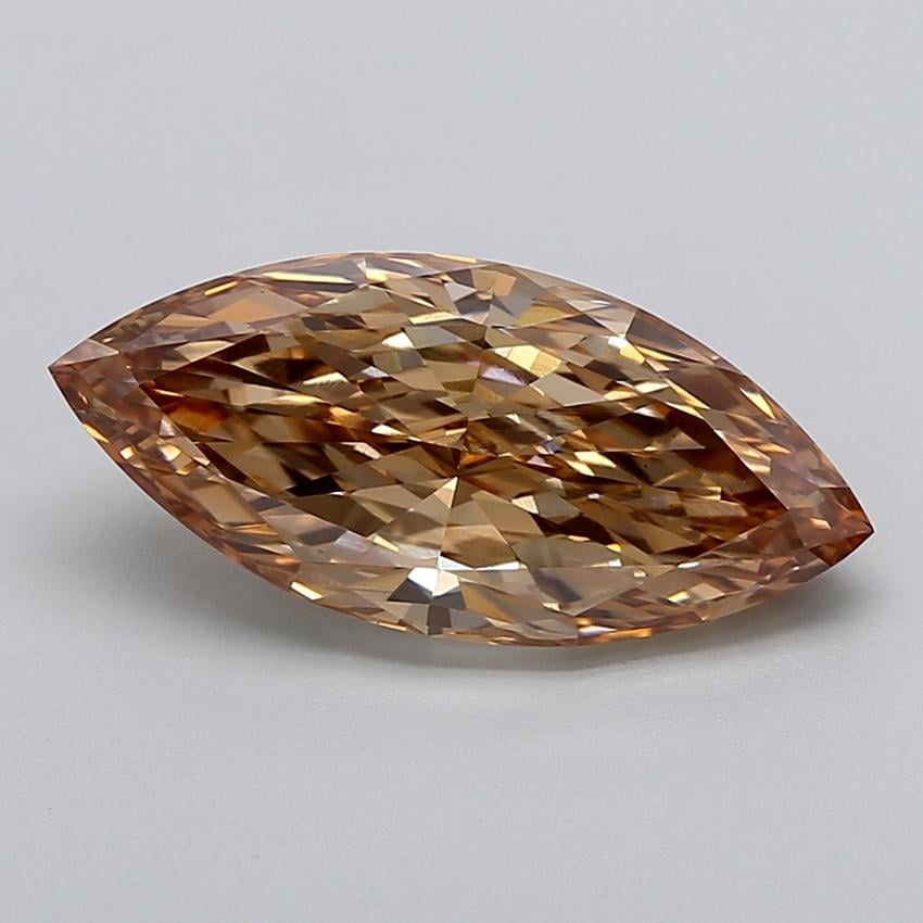 4.22 Ct. Light  Brown Marquise Lab Grown Diamond
