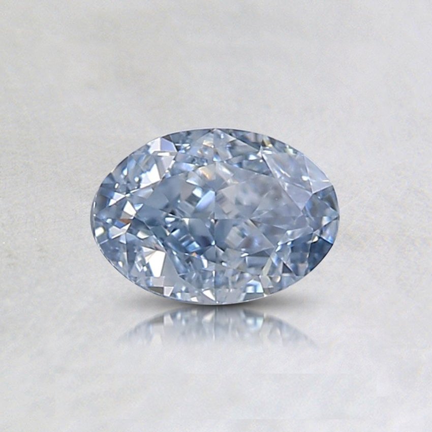 0.32 Ct. Lab Created Fancy Intense Blue Oval Diamond | DLCB0.32OVFIBIF_V