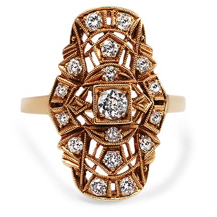 Art Deco Diamond Vintage Ring | Lorah | Brilliant Earth