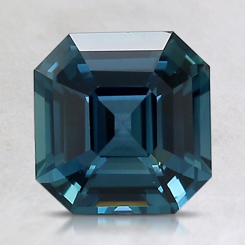 7.4x7.1mm Unheated Blue Asscher Sapphire
