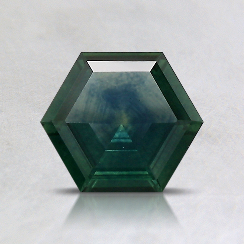 6.8mm Teal Hexagon Montana Sapphire