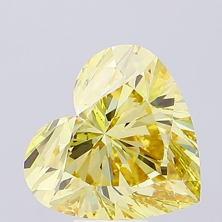 9.68 Ct. Fancy Vivid Yellow Heart Lab Grown Diamond