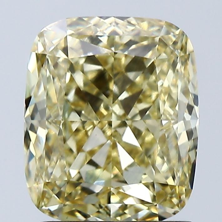2.06 Ct. Fancy Intense Yellow Cushion Lab Grown Diamond