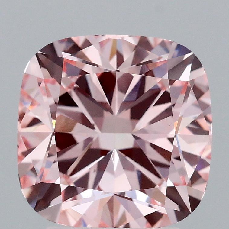 3.25 Ct. Fancy Vivid Pink Cushion Lab Grown Diamond