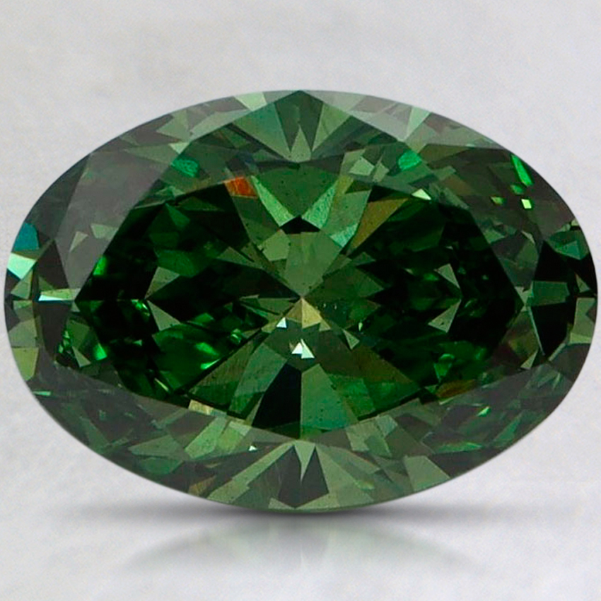 2.12 Ct. Fancy Vivid Green Oval Lab Grown Diamond
