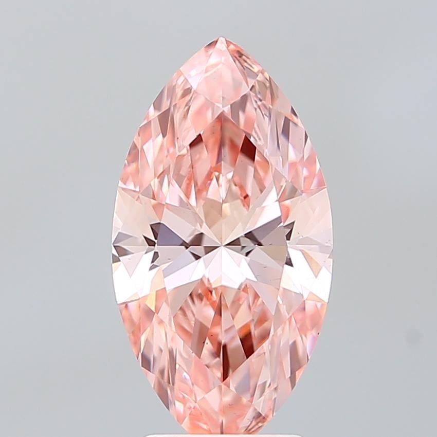 3.00 Ct. Fancy Vivid Pink Marquise Lab Grown Diamond