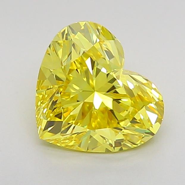 1.51 Ct. Fancy Vivid  Yellow Heart Lab Grown Diamond