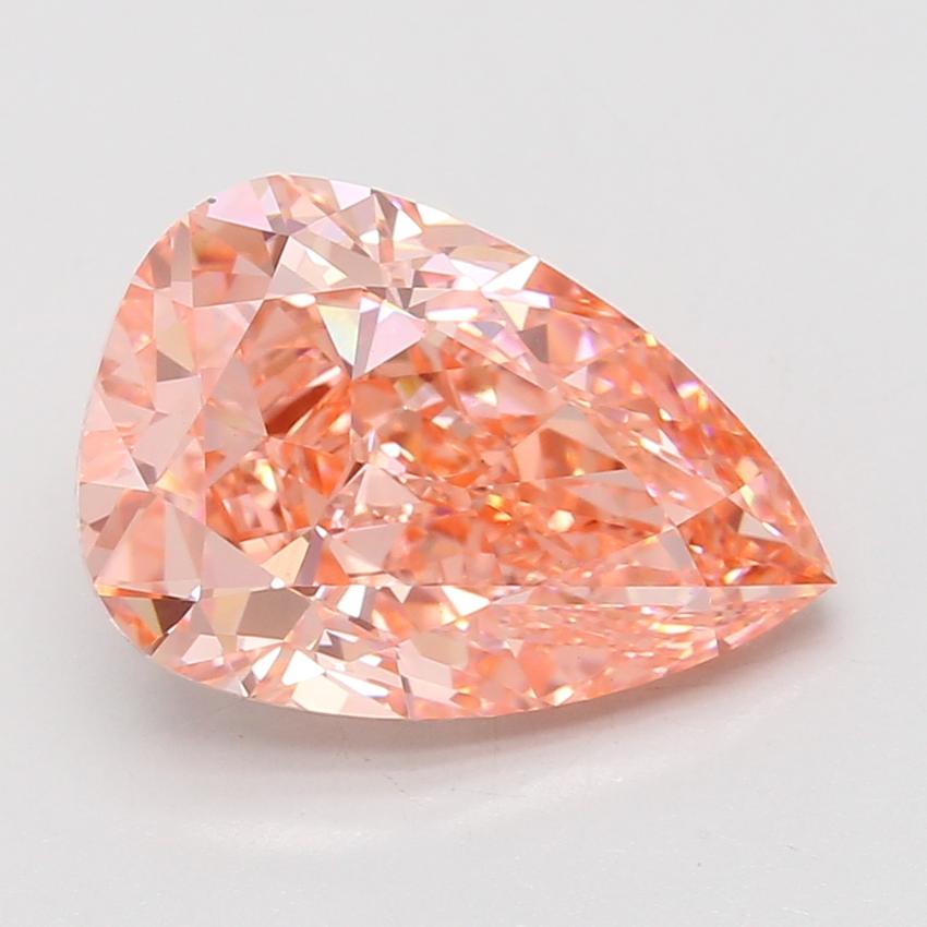 6.04 Ct. Fancy Vivid Pink Pear Lab Grown Diamond