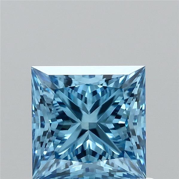 1.00 Ct. Fancy Vivid Blue Princess Lab Grown Diamond