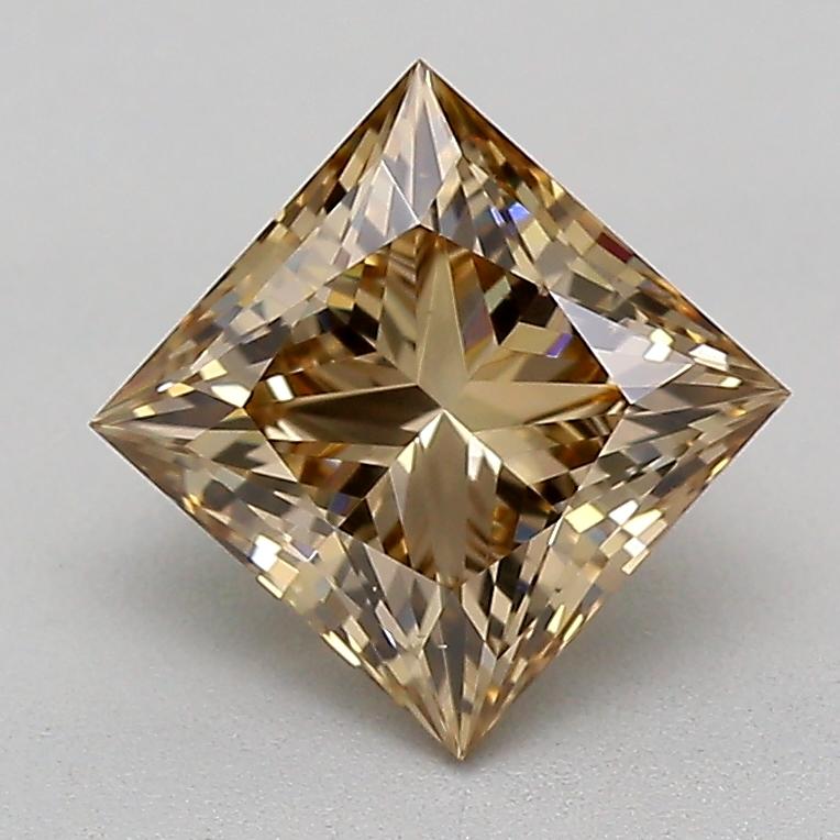 0.97 Ct. Fancy Light Brownish Yellow Princess Lab Grown Diamond