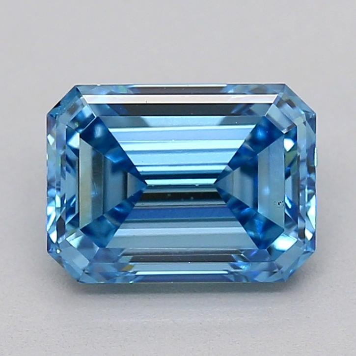 1.01 Ct. Fancy Vivid  Blue Emerald Lab Grown Diamond