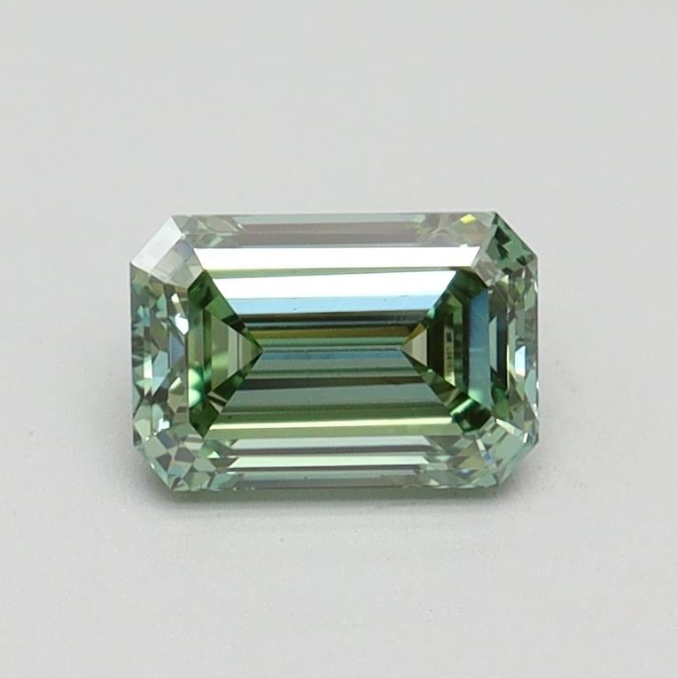 0.73 Ct. Fancy Intense Pacific Green Emerald Lab Grown Diamond