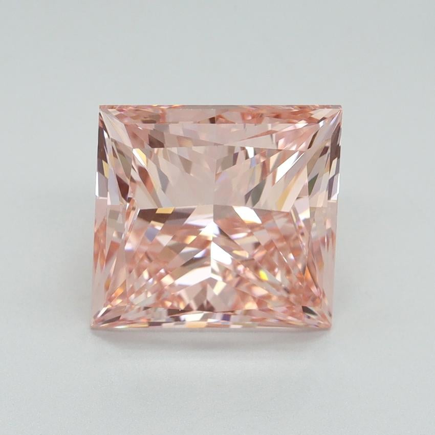 5.01 Ct. Fancy Vivid Pink Princess Lab Grown Diamond