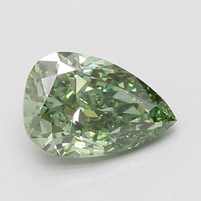 1.56 Ct. Fancy Vivid Green Pear Lab Grown Diamond