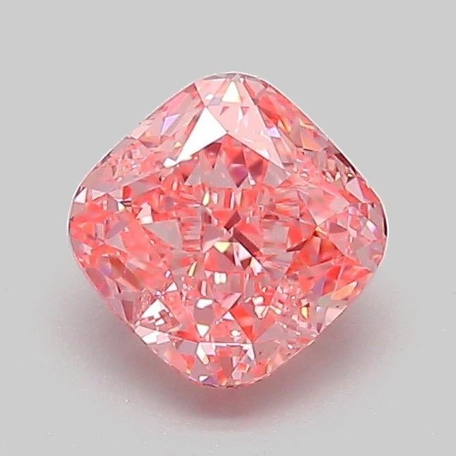 1.08 Ct. Fancy Vivid Pink Cushion Lab Grown Diamond