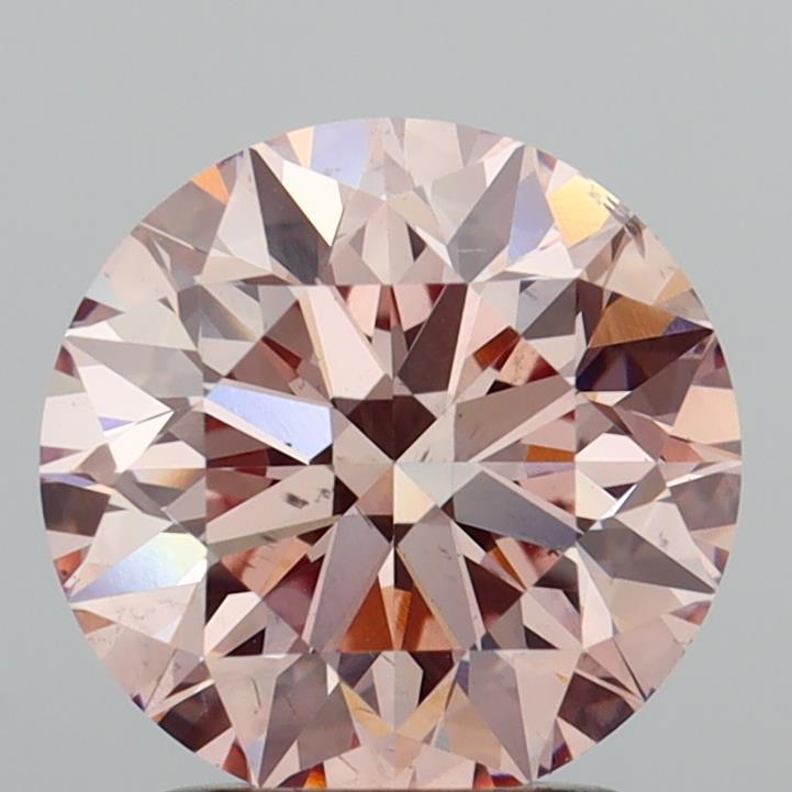 2.05 Ct. Fancy Intense Brownish Pink Round Lab Grown Diamond