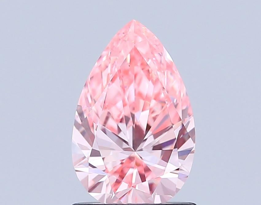1.01 Ct. Fancy Vivid Pink Pear Lab Grown Diamond