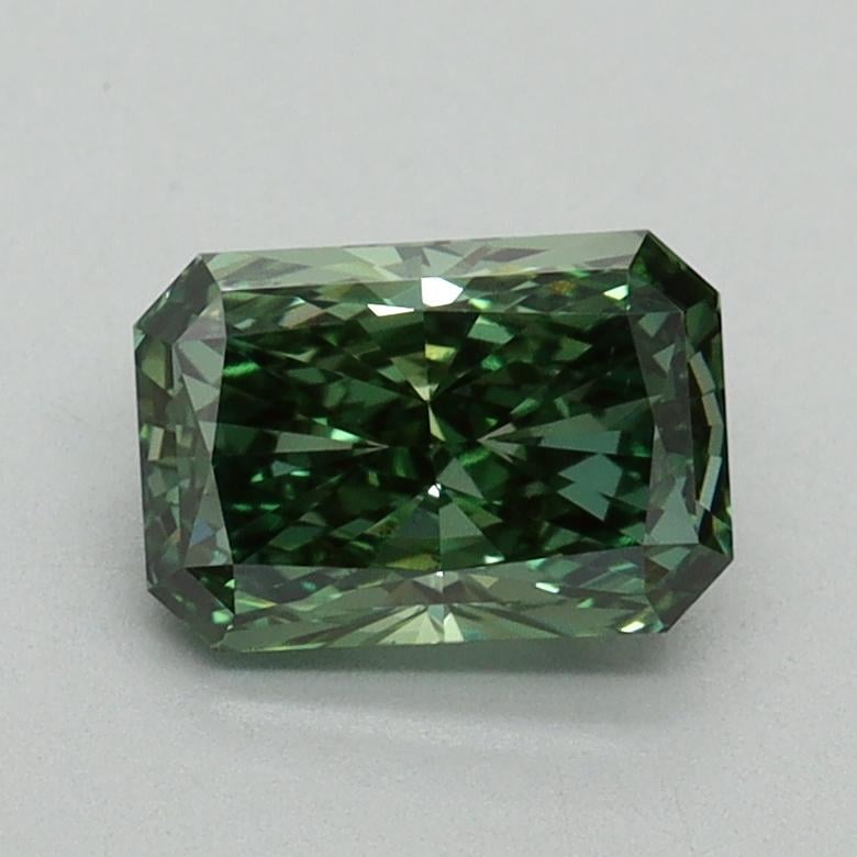 1.04 Ct. Fancy Vivid Green Radiant Lab Grown Diamond