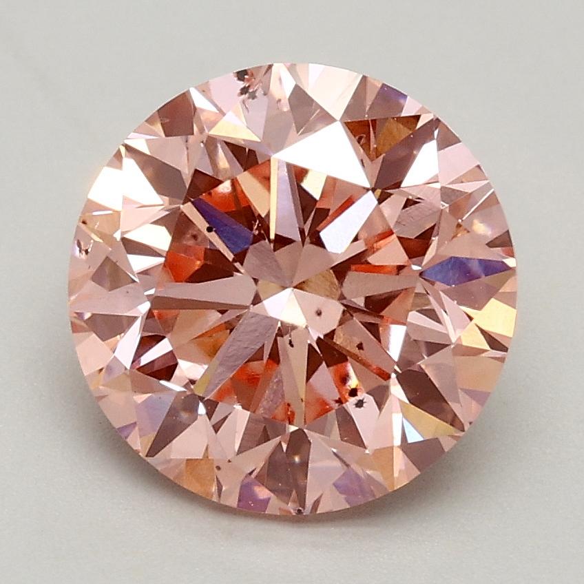 2.00 Ct. Fancy Intense Pink Round Lab Grown Diamond