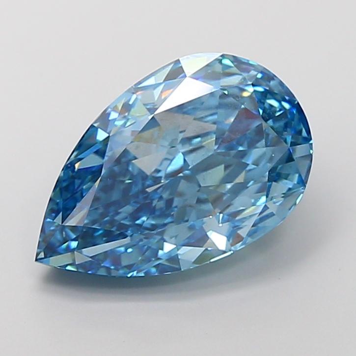 7.02 Ct. Fancy Blue Pear Lab Grown Diamond