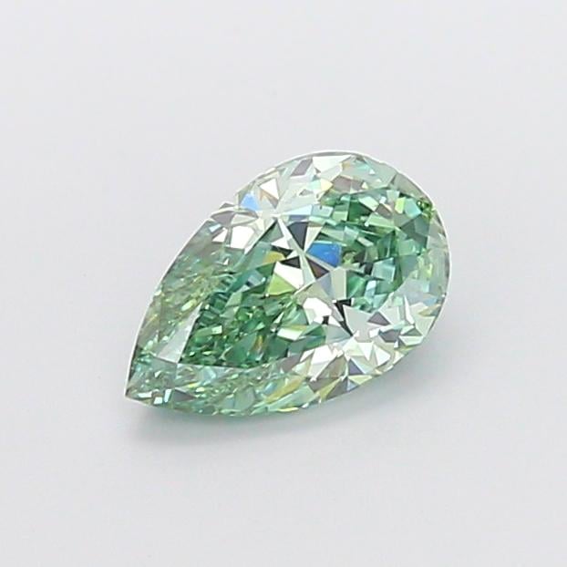 1.52 Ct. Fancy Vivid Green Pear Lab Grown Diamond