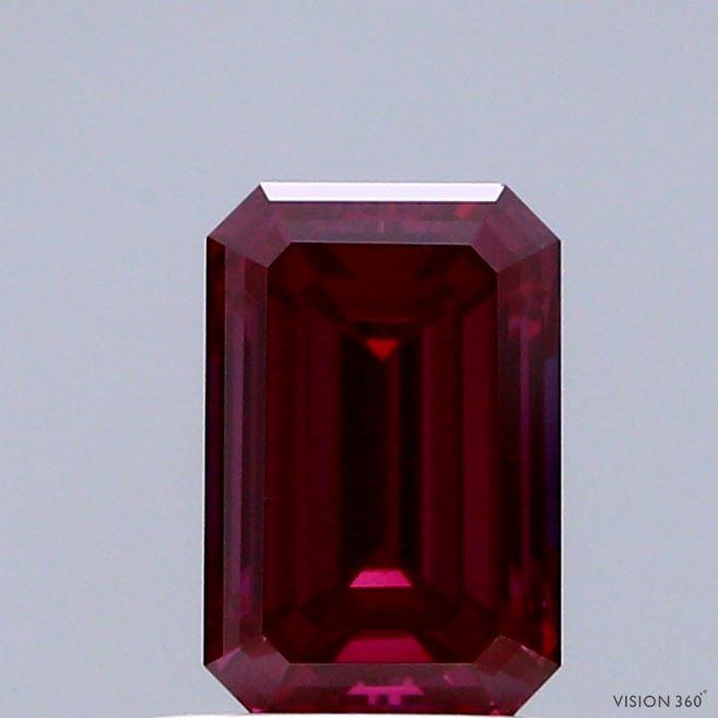 1.24 Ct. Fancy Deep Pink Emerald Lab Grown Diamond