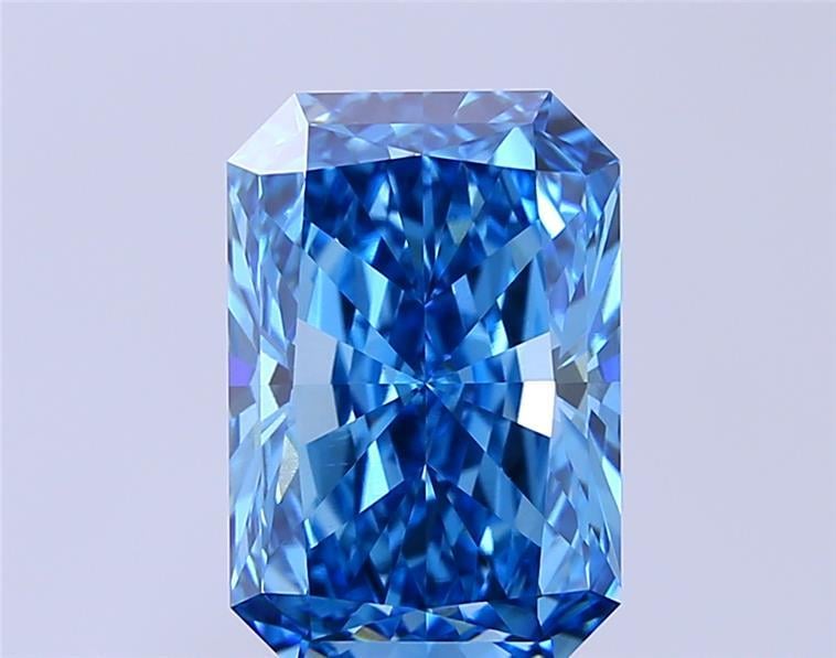 4.10 Ct. Fancy Vivid Blue Radiant Lab Grown Diamond