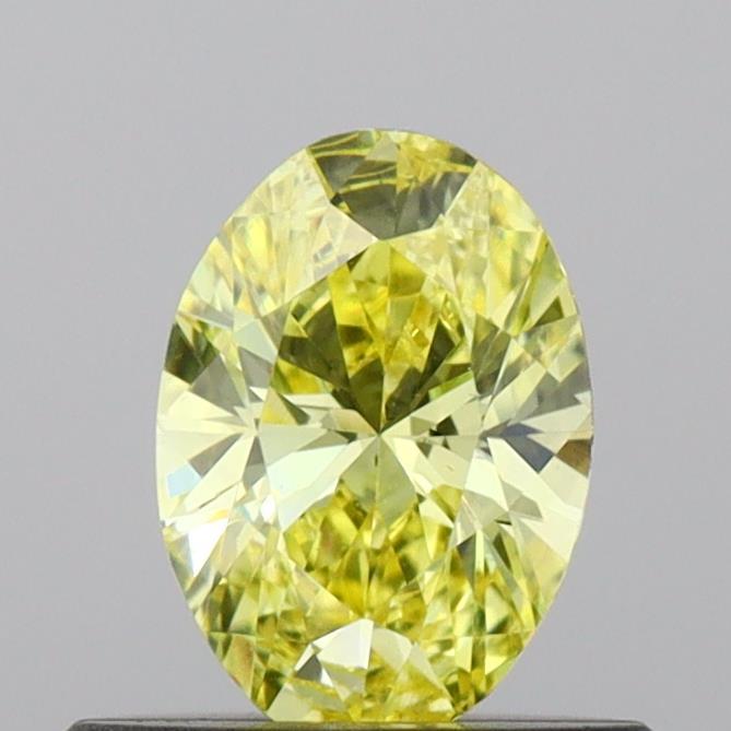 0.41 Ct. Fancy Intense Yellow Oval Lab Grown Diamond