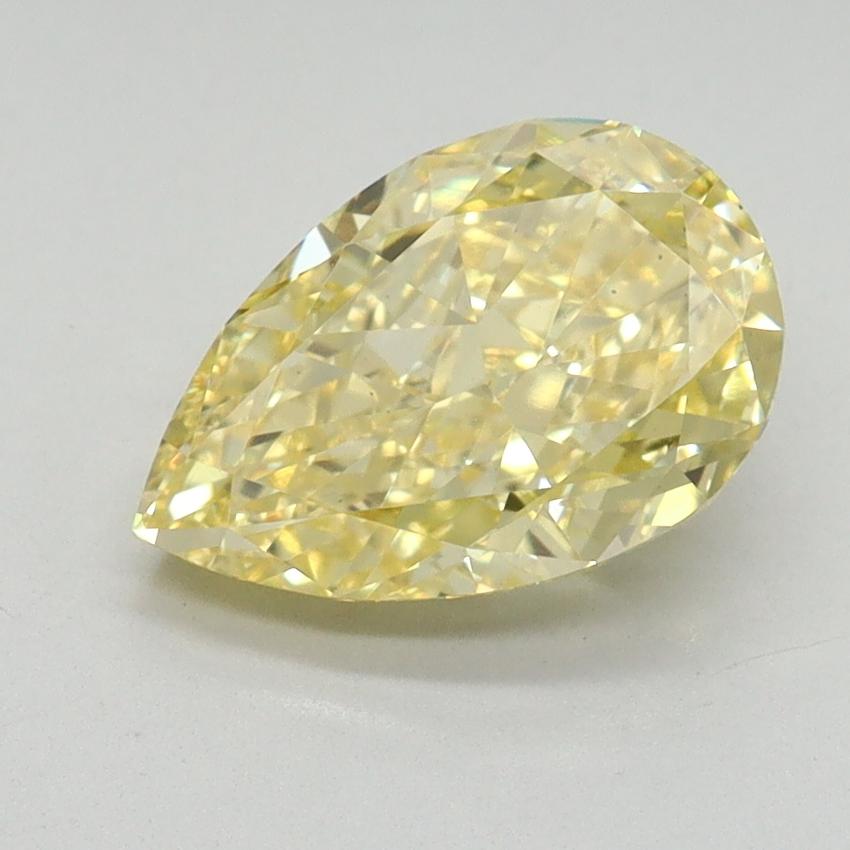 2.10 Ct. Fancy Vivid Yellow Pear Lab Grown Diamond